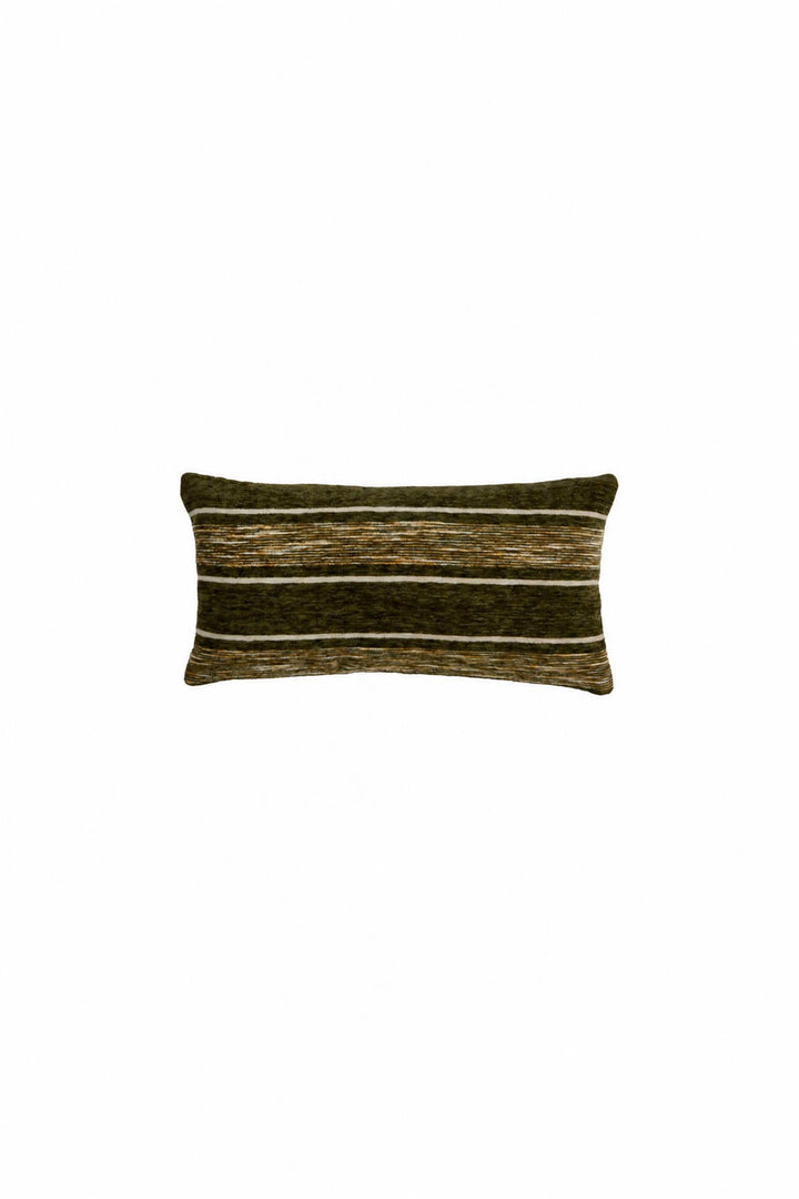 Cuscino Salinja in tessuto Verde scuro e beige 60 x 30 cm