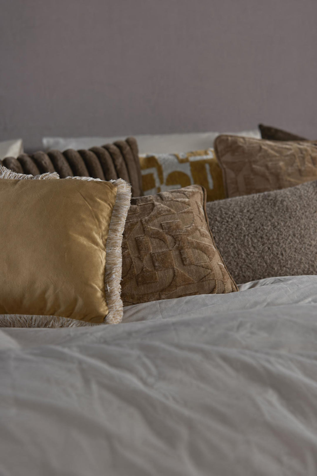 Cuscino Hato in tessuto Marrone 60 x 30 cm