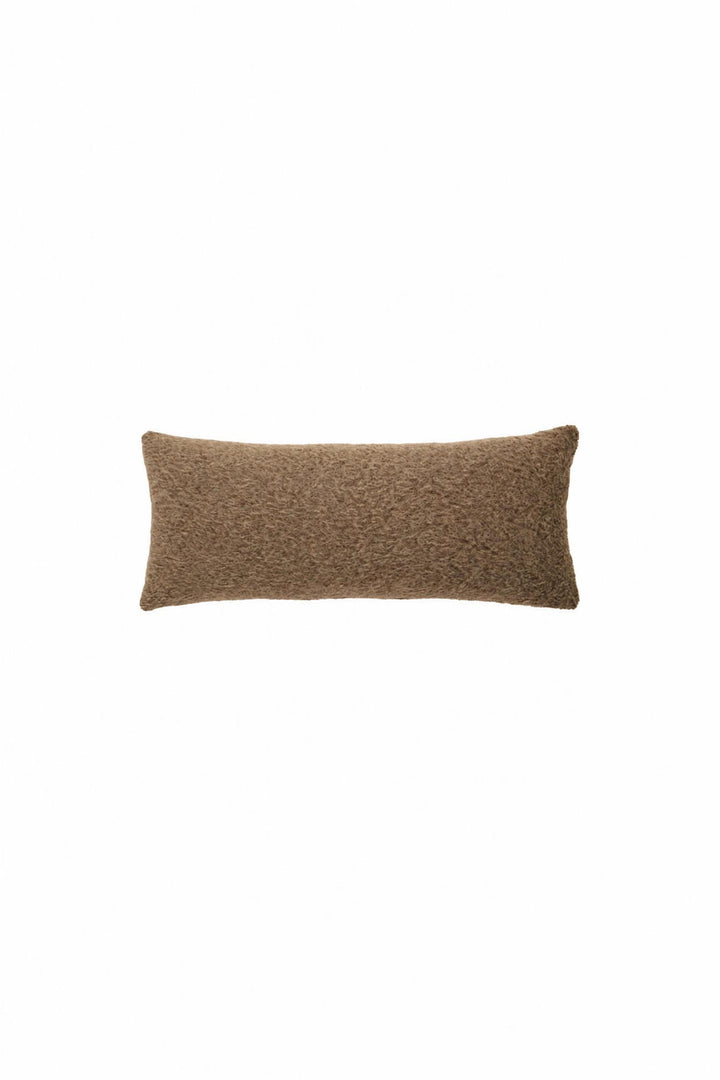 Cuscino Laisa in tessuto Marrone scuro 60 x 30 cm