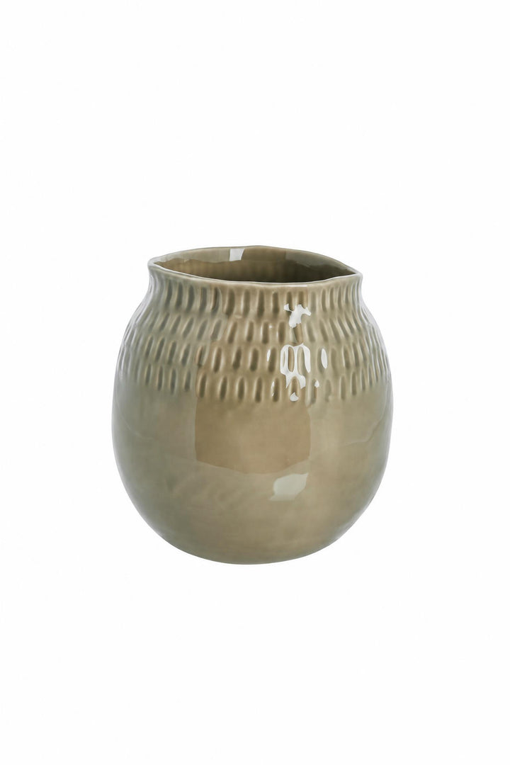 Vaso Talia in ceramica color lino