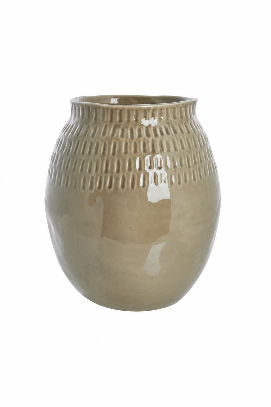 Vaso Talia in ceramica Lino Ø 26 x H 29,5 cm