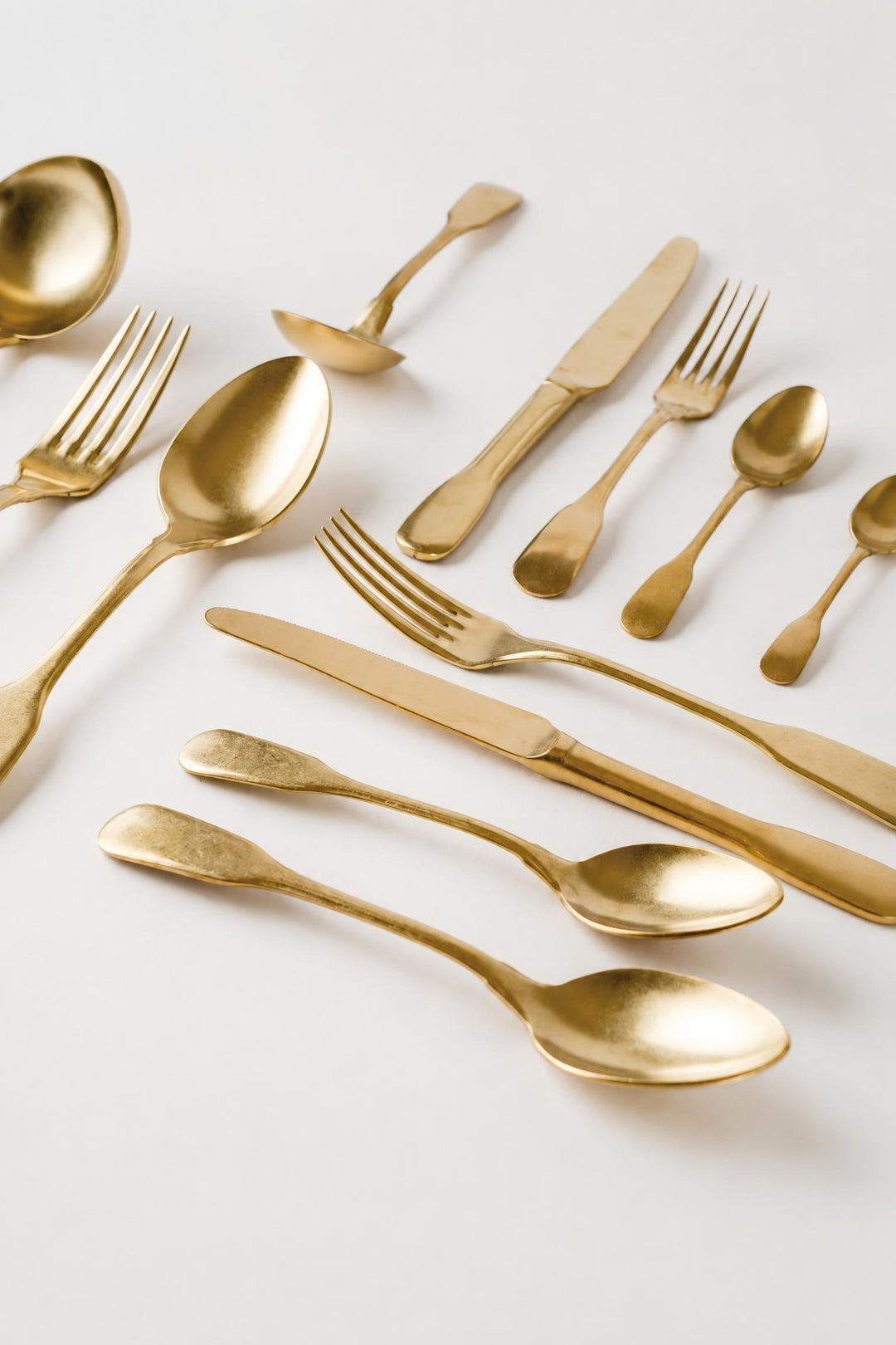 Set di posate 4 pezzi Brick Lane in acciaio Gold