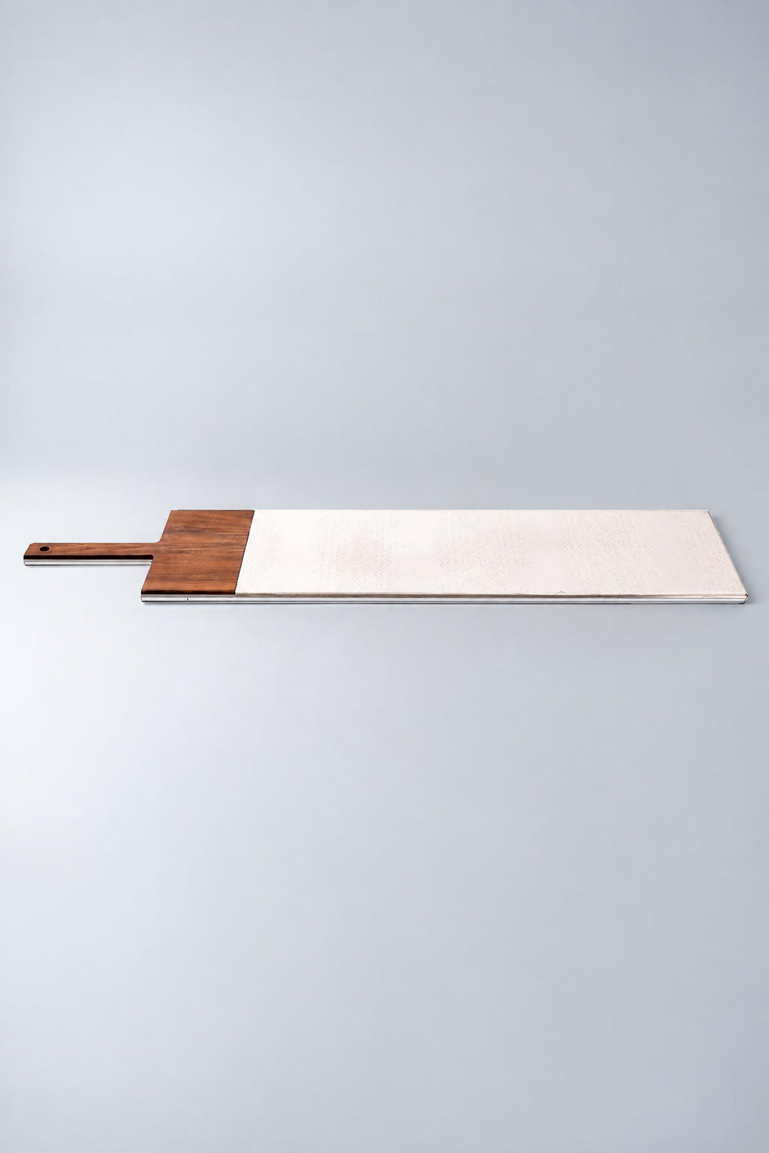 Tagliere In/Taglio 2 in legno, gres e acciaio Bianco