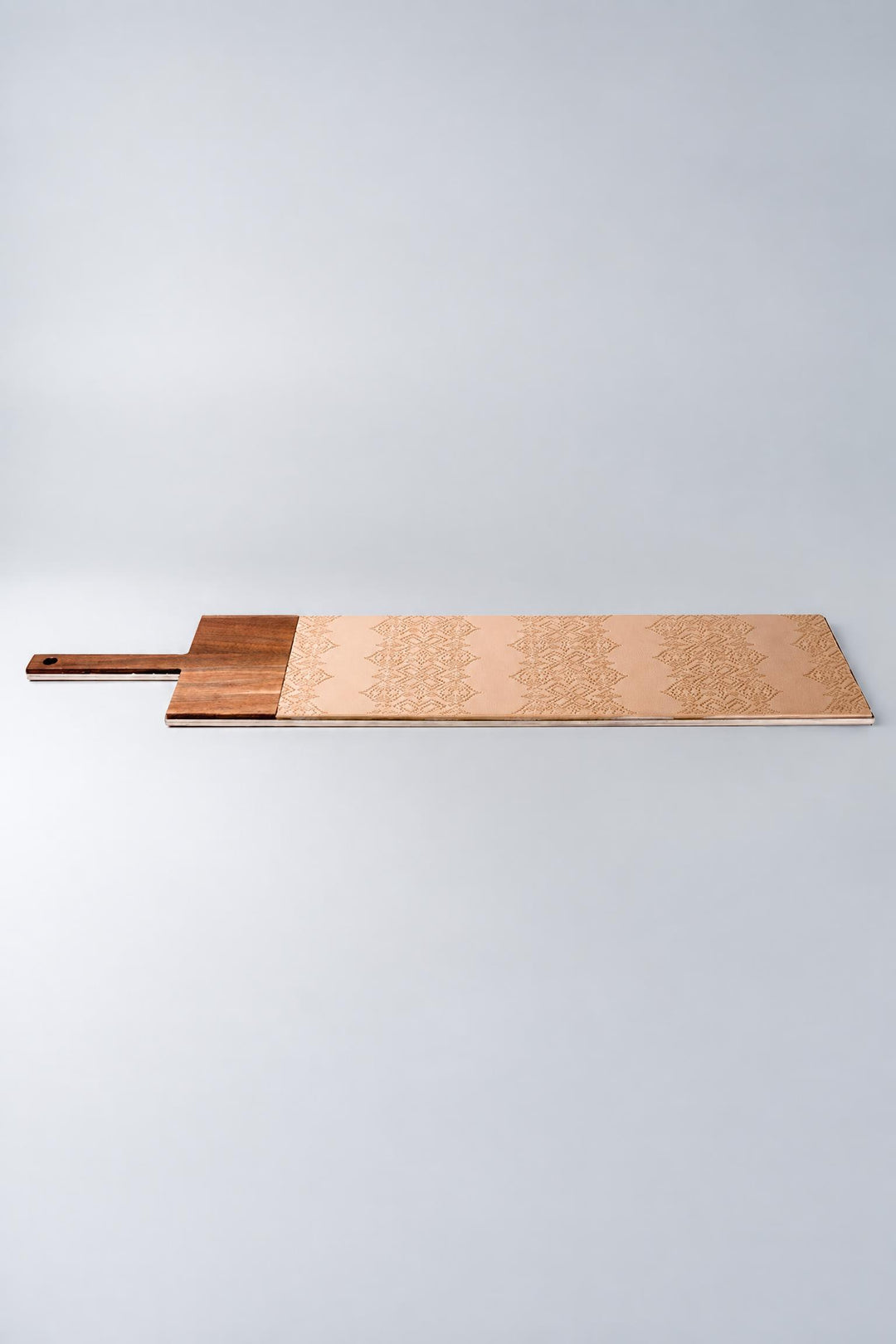 Tagliere In/Taglio 2 in legno, gres e acciaio Ecru