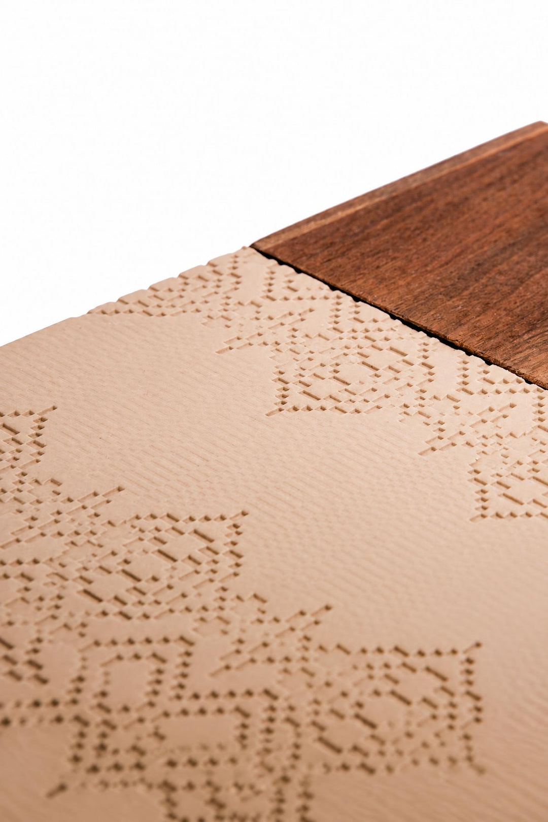 Tagliere In/Taglio 2 in legno, gres e acciaio Ecru