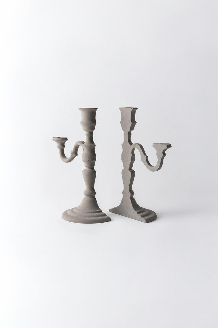 Candelabro Magic Objects in cemento Tortora