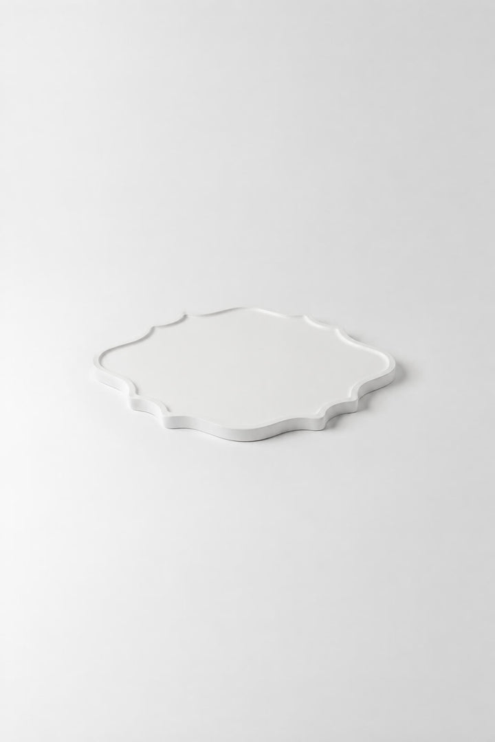 Vassoio Outline in legno Bianco 40 x 33 cm