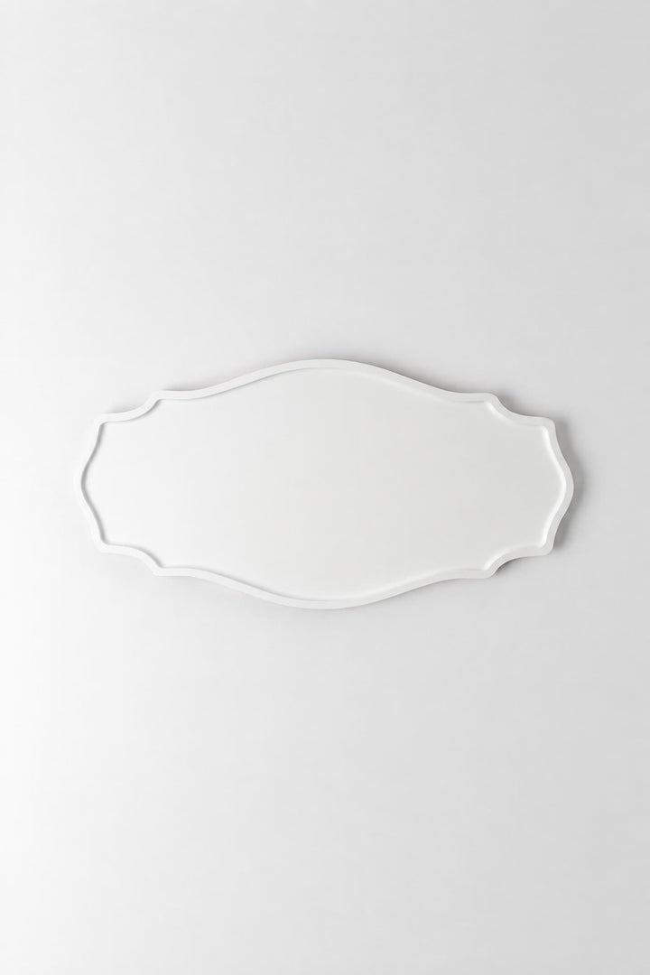 Vassoio Outline in legno Bianco 50 x 25 cm