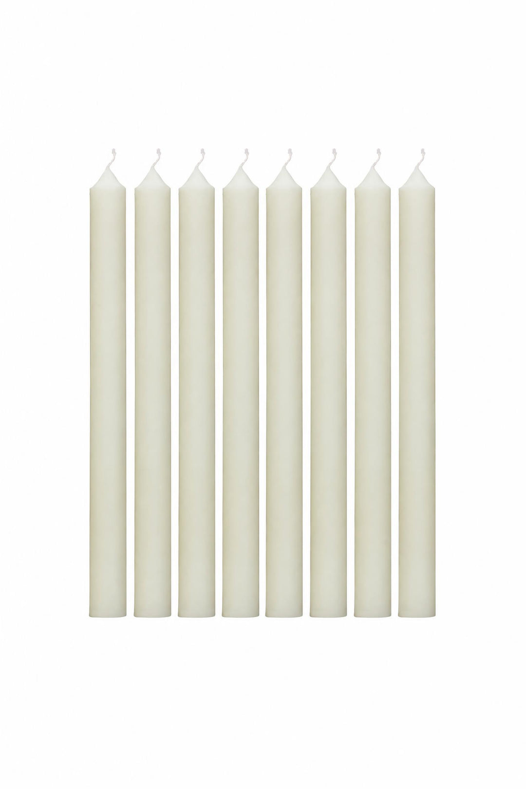 Set di 8 candele avorio in cera di paraffina