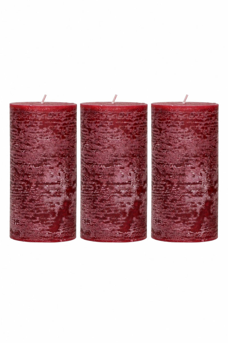 Set di 3 candele in cera