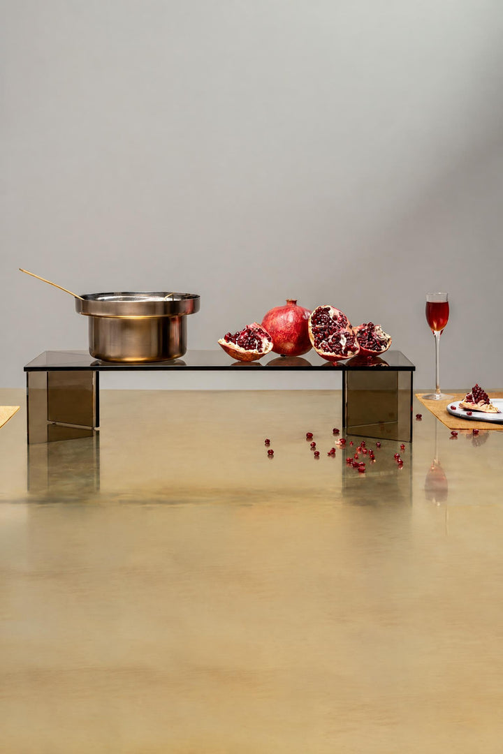Centrotavola gastronomico Glass in vetro Bronzo